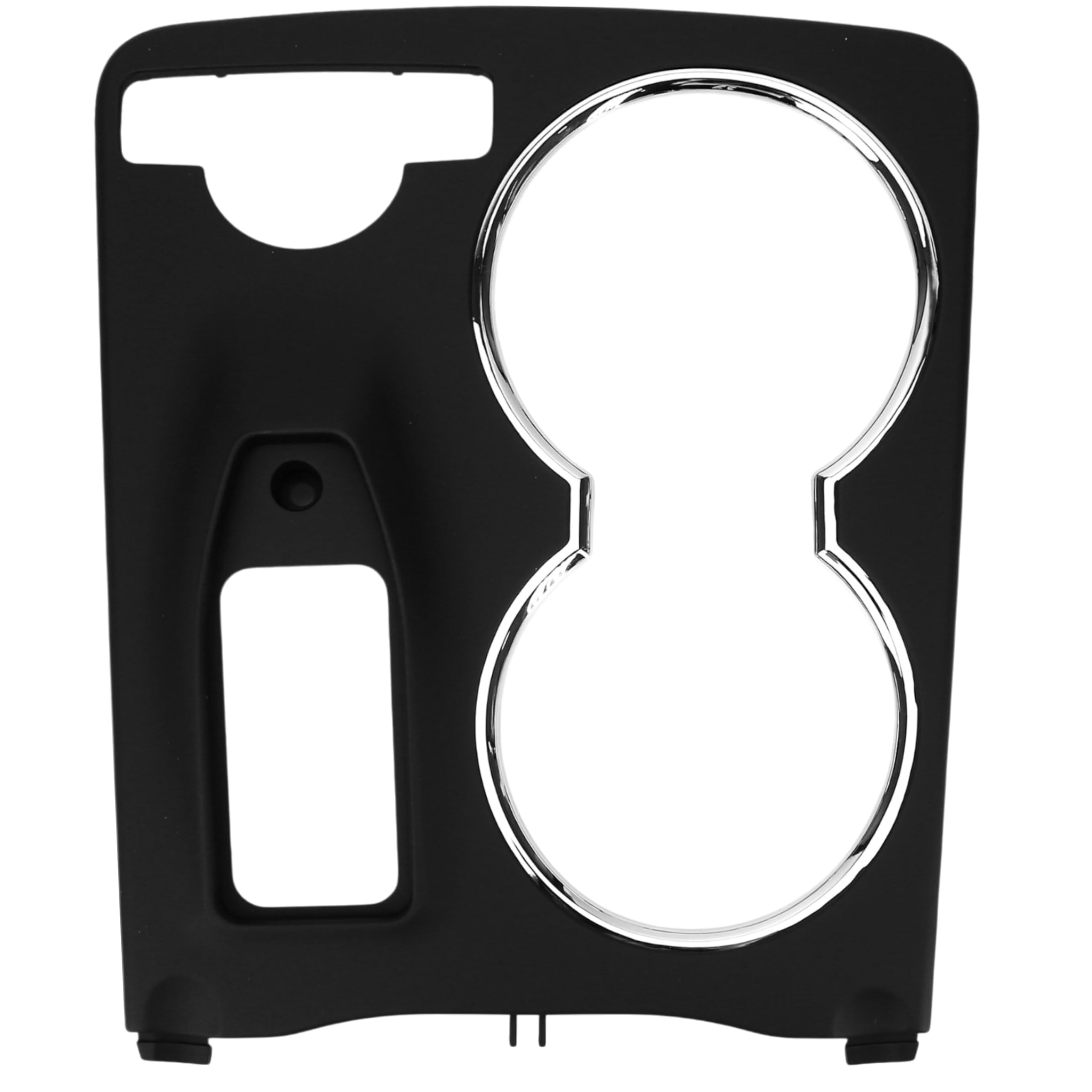 Photo 1 of Replacement Center Console Cup Holder Shutter Frame Panel Trim Cover for Mercedes-Benz GLK-Class fit for GLK 2008-2015 (Black)