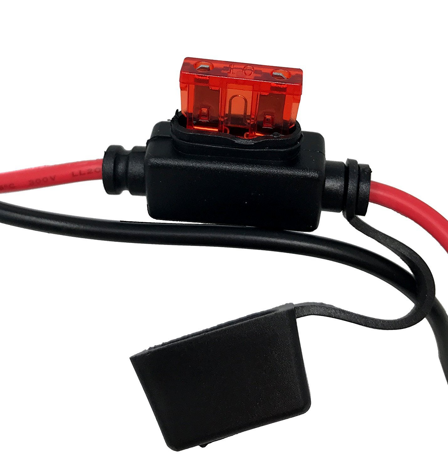 Ring Terminal Harness with Black Fused 2Pin SAE Quick Disconnect Plug