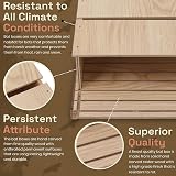 HERCHR Bat House Outdoor Wooden Shelter Nesting Box Easy Hang 11x7.5x3.3in view 4