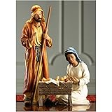 Dicksons Christmas Nativity Figurine - Holy Family 4x5.75 Inch, Knitted Glitter Resin, Perfect Holiday Home Decor & Gift
