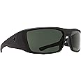 SPY Womens Dirk Sunglasses, Soft Matte Black/Happy Gray/Green Polar, 64 Mm US
