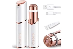 Facial Hair Removal for Women | Upper Lip Mustache Remover Device Face Shaver Woman Chin Peach Fuzz Electric Trimmer Dermaplane Female Razor Ladies Tweezers Lady Epilator Girls Gen3 by VISOFO