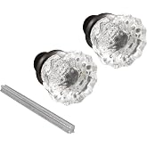PRIME-LINE Fluted Glass Door Knobs, Classic Bronze, 2 in. Diameter (1 Set)