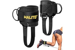 WALITO Gym Ankle Straps for Working Out - Glute Ankle Cuff Kickback Strap, Gym Cable Machine Accessories for Women Glute Leg Extensions, Hip Abductors & Lower Body Exercises Equipment