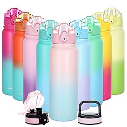 Oldley Insulated Water Bottle with Straw 20oz