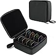 Bukere Travel Sunglasses Organizer Case, Adjustable Slot For Multiple Pairs, Portable Eyeglasses Storage Box for Men Women