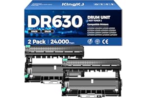 KINGKJ DR630 Drum Unit (Not Toner) Replacement Compatible for Brother DR-630 Imaging Drum HL-L2380DW HL-L2320D HL-L2340DW DCP-L2540DW MFC-L2700DW MFC-L2720DW HL-L2300D HL-L2360DW MFC-L2740DW Printer 2-Pack