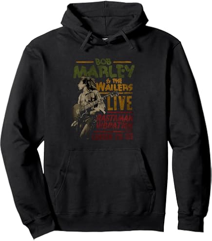 Amazon.com: Bob Marley Rastaman Vibration Washed Pullover Hoodie