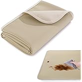 HOMBYS Pet Hair Resistant Dog Blanket, 53"x42" Waterproof PU Surface & Soft Velvet, Reversible Couch Cover for Furniture, Sofa Protector, Machine Washable Kennel Bed Blanket for Medium Dogs & Cats