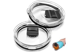 UKIISM Tumbler Lid for Yeti 20 oz Tumbler, 10/24 oz Mug and 10 oz Lowball, 2 Pack Travel Spill Proof Cup Lids Covers with Magnetic Slider Switch