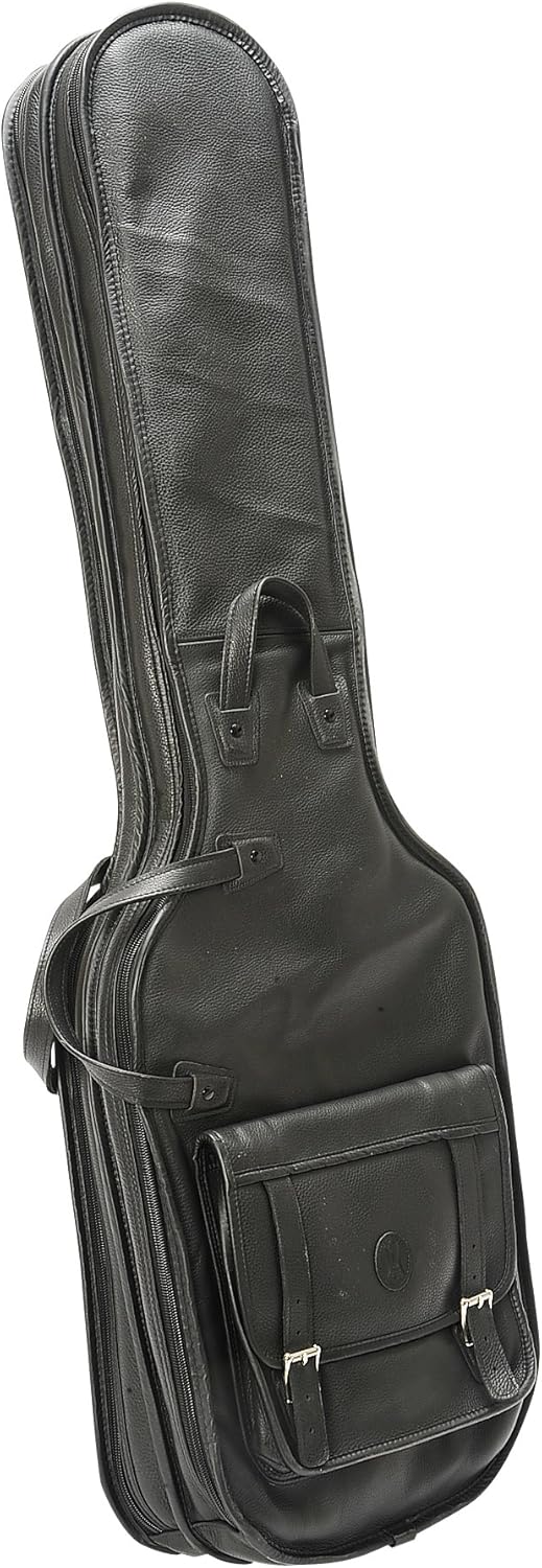 Levy's Leathers Leather Gig Bag for Two Bass Guitars,Black