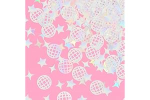 xo, Fetti Disco Ball Foil Confetti - 200 pc | Bachelorette Party Decoration, Cute Birthday Table Decor, Groovy Engagement Decor, Bridal Shower Supplies