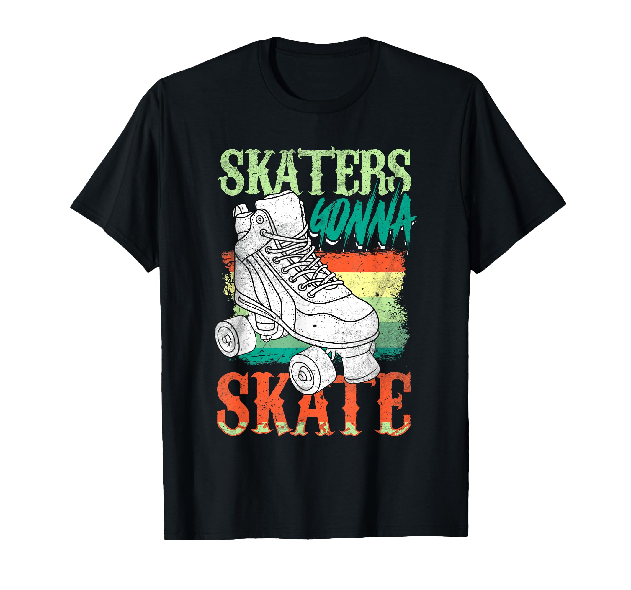Retro Skaters Gonna Skate Funny Scooter Derby Roller Skater T-Shirt
