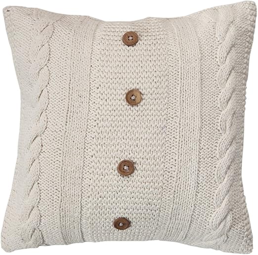 Ehc Hand Knitted Cable Knit Sweater Theme With Wooden Buttons