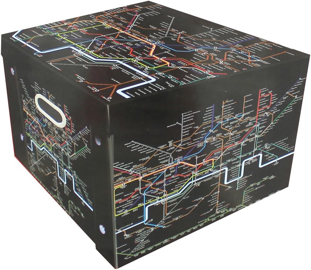 Black London Underground Collapsible Storage Box Amazon.co.uk Office Products