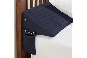 RUJIPO Wedge Pillow Headboard/ king size bed wedge pillow gap filler/headboard (76"x10"x6"), Bolster Bed Mattress Wedge Pillow for Sleeping, Headboard Pillow for Gap (0-8")Between Bed and Wall, Dark Grey
