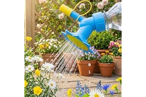 2 Pack Watering Can Sprinkler,Plastic Water Can Sprinkler Head,Dual Head Spout Cap Sprinklers(Blue)