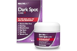 MagniLife Dark Spot Cream, Natural Treatment Diminishes Sun-Damage, Liver Spots, Freckles & Discoloration For Younger Looking Skin - Fader & Corrector For Face, Chest, Hands & Body - 2oz