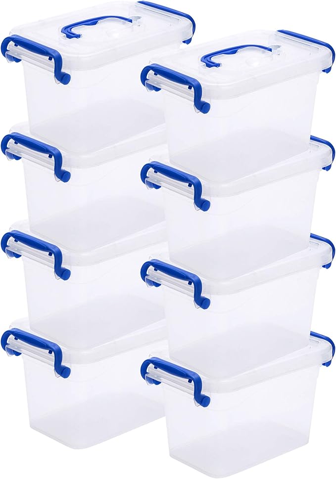 clear plastic storage bins with locking lids