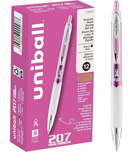 50 Stylos Bille Ruban Rose - Lot Sensibilisation Cancer Du Sein, Bureau, Cadeau - 7