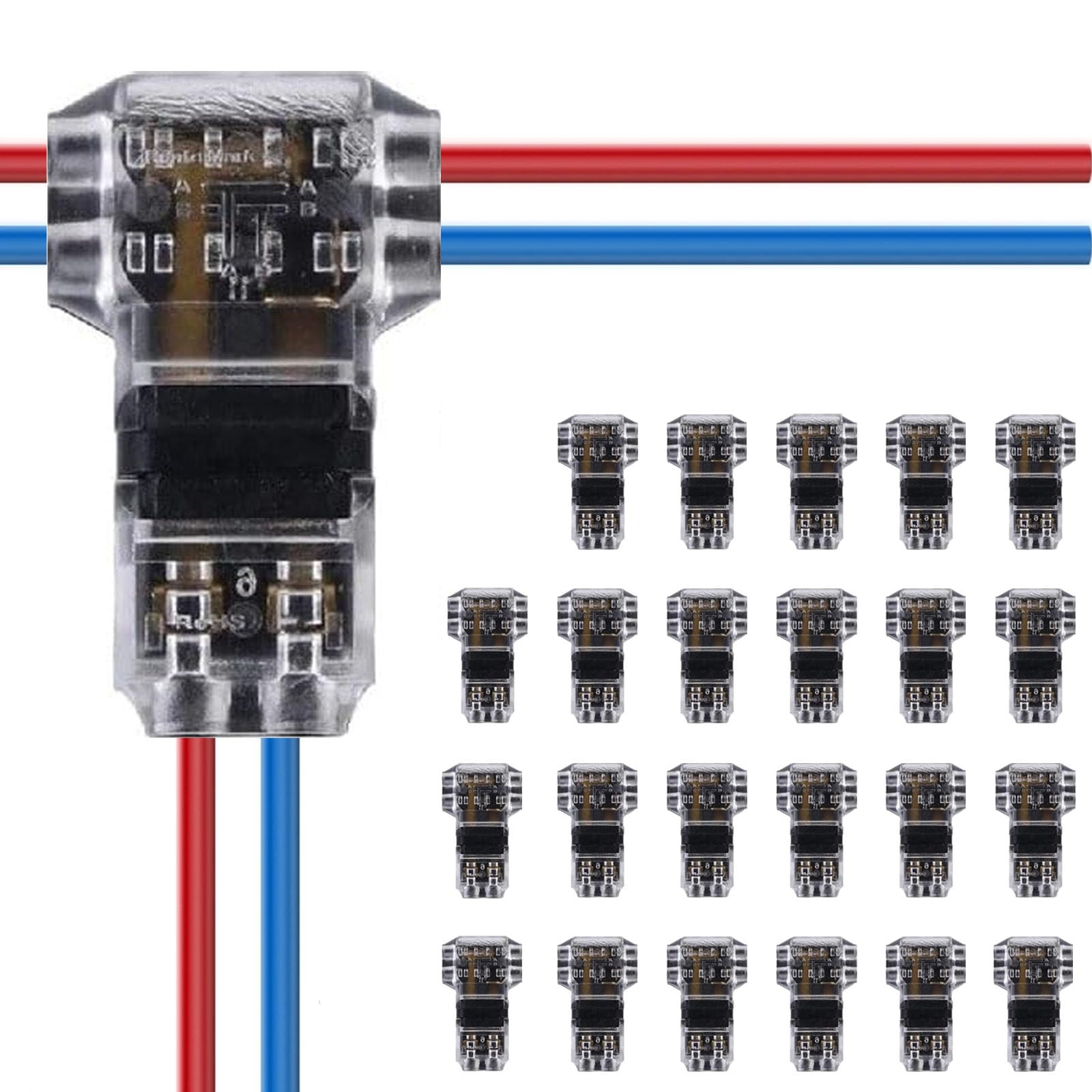 Photo 1 of ***Factory seal***

RUIAN 24pcs T Tap Wire Connectors Pin Wire Low Voltage Wire Connectors Solid Connection Connector for LED Strip, Automotive Fits 20,22 24AWG