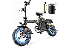 DTTZH A12 Foldable Ebike for Adults, 2000W/1000W, 40/28MPH, 52V 25Ah, 48V 15Ah, Keyless Ignition, 60-80 Miles Range Folding Electric Bike, 14" Commuter Adult Electric Bicycle, UL2849 Certified E Bike