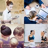 KAYZON Blonde Invisible Hair Nets U-Shaped Pins Set 50pcs Elastic Mesh Kids view 6