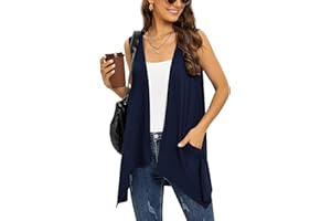 Veryoung Women's Lightweight Cardigan Casual Soft Long Sleeve Floral Knit Cardigans with Pockets High Low Hem Draped Duster