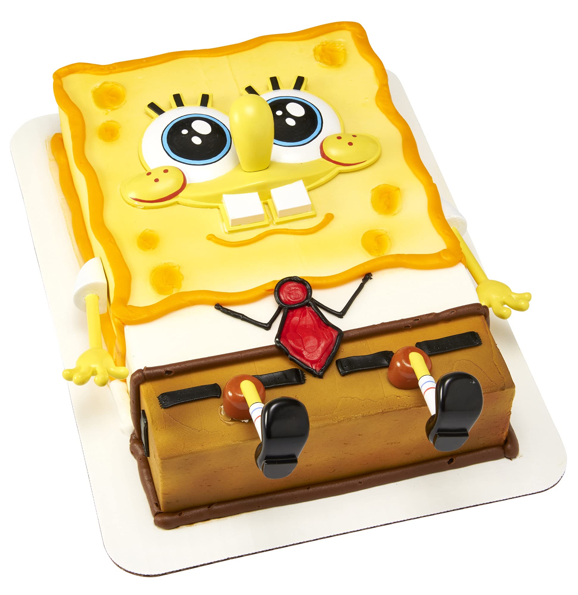 Photo 1 of DecoSet® SpongeBob SquarePants™ Creations Cake Topper, 5-Piece Birthday Party Set with Eye-Popping Face and 2 Arms and 2 Legs