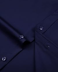 J.VER Men's Dress Shirts Solid Long Sleeve Stretch