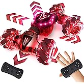 Tecnock Remote Control Car for Boys Girls, 2.4GHz 4WD Gesture Sensing RC Stunt Car Toys - 360° Rotating Double Sided Hand Controlled RC Cars with LED Lights, Gifts for Kids Ages 6-8, 8-12