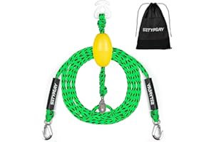 SETYPARY Boat Tow Harness for Tubing, Self Centering Tow Harness for 1-4 Riders Towable Tubes, Floating Boat Tow Rope for Watersports