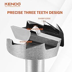 KENDO 8 Piece Forstner Bit Set, Made of Alloy