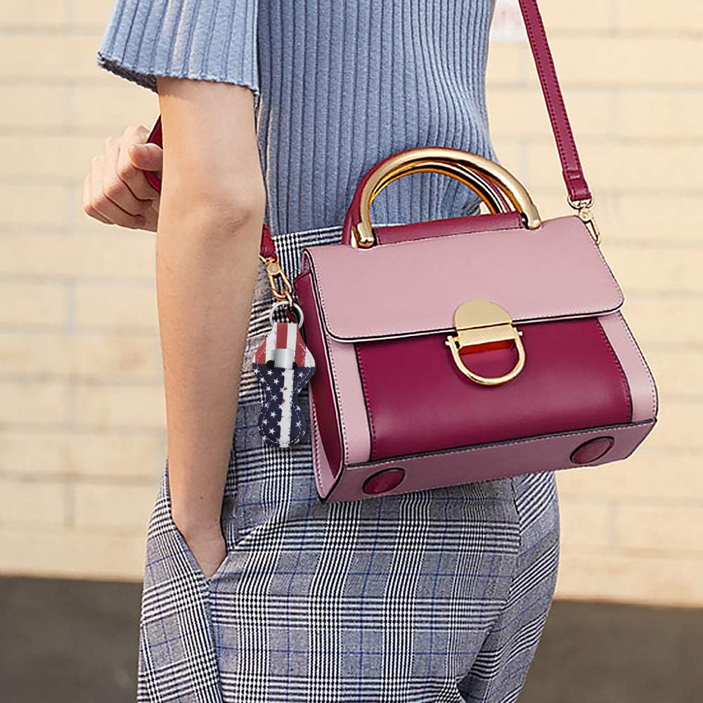 Chapstick Holder Keychain - Wristlet Keychain Cute Keychains For Women Keychain Accessories For Women Sunflower Keychain Cactus Keychain Lighter Holder Lip Balm Holder Key Chain Holder Lipstick Case
