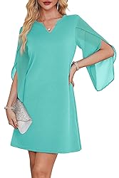 RUMIA Cocktail Dresses for Women Flutter 3/4 Sleeve