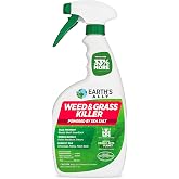 Earth's Ally Grass &amp; Weed Killer Spray, 32 Fl Oz | Natural OMRI Listed Glyphosate-Free Herbicide Weed Killers for Patios - Ready-to-Use Formula - Bee, Pet &amp; Kid Safe