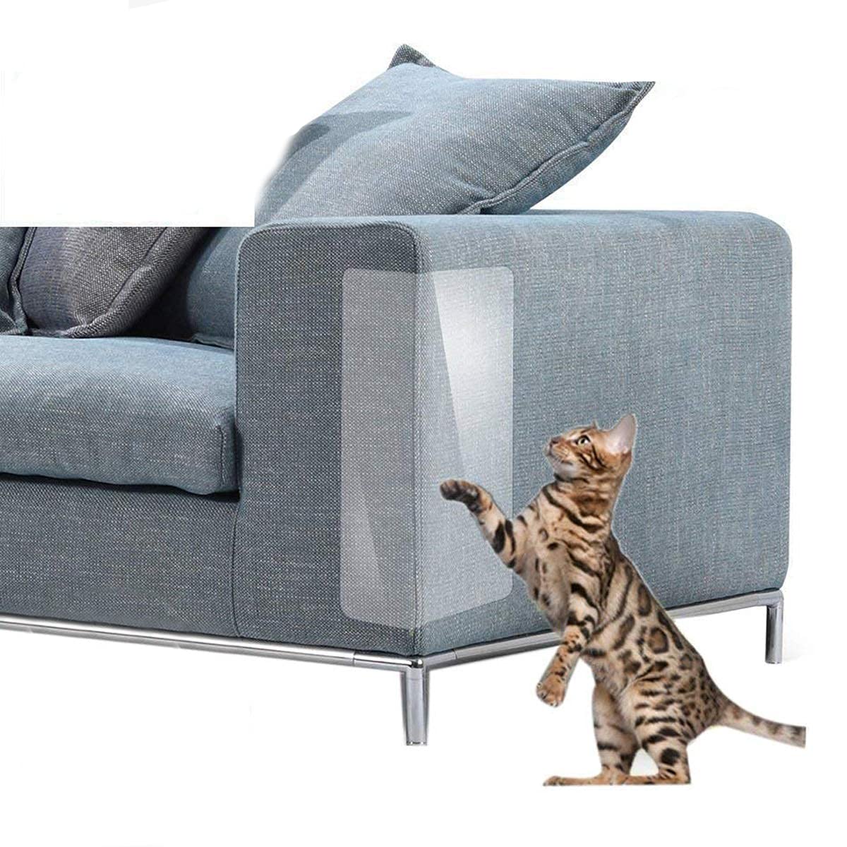 BOEHNER Self-adhesie Protect Pads Sticker Cat Scratching Post Furniture For Upholstery Leather Chairs Anti Scratching Corner Cover(4 Pack)