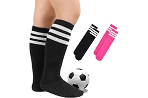 Century Star Kids Toddler Youth Cotton Soccer Socks Knee High Soft Tube Socks Long Sport Stockings for Boys Girls