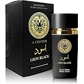 A CENTER Men's Cologne Eau De Parfume Natural Spray Lion Black Perfume | with Pinapple, Tobacco,Amber, Vanilla,Labdanum Scent 3.4 Fluid Ounce Long Lasting Fragrance
