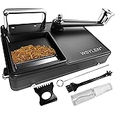 WSYLEN Cigarette Rolling Machine, with Storage Groove, Manual Dual-Track | Upgrade Cigarette Machines, Suitable for 8.0 MM Diameter Size Cigarettes (80-100MM Lengths),Black
