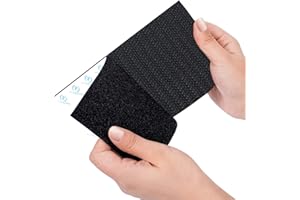 GDSZ LAERSI 10Pair Hook and Loop Tape 4in x 8in Double Sided Mounting Tape Heavy Duty, Wall Adhesive Strips Picture Hanging Strips, Nylon Fabric Fasteners Carpet Tape & Rug Fixation