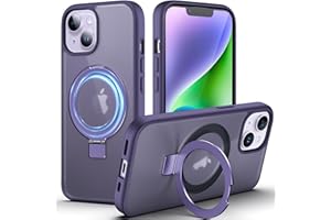 DASFOND Mag-Stand Designed for iPhone 15 Case, 2023 Upgraded [All-in-1] [Compatible with MagSafe] Invisible Ring Kickstand Tr