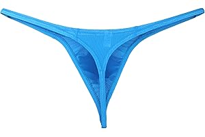 IKINGSKY Men's Pouch G-string Underwear Big Package Y-Back Panties Breathable Bulge Thong