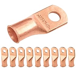 SELTERM 10pcs 1/0 AWG - 5/16" Stud - Battery