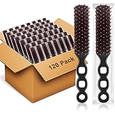 MAGDIY 120 Pack Hair Brushes Bulk for Women, Homeless Supplies Bulk, Travel Detangling Disposable Hair Brush Set, Individually Wrapped Hairbrushes Supplies for Hotel Charity Shelter Church (Black)