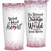Cwutoba Social Worker Gifts for Women, Appreciation Gifts for Socials Workers, Female Socials Workers Gift for Office Coworker, Gift for Social Work Week 20 oz Tumbler