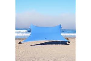 Neso Gigante - Portable Beach Tent - Ideal to Enjoy with Family and Friends - UPF 50+, Water-Resistant, and Lightweight - Periwinkle Blue, 11' x 11'