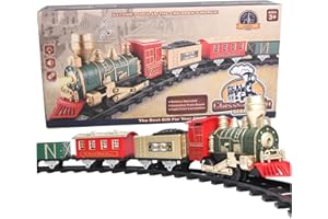 Christmas Train with Music & Light Electric Train Set Battery Operated Kids Set Easy to Install Christmas Tree