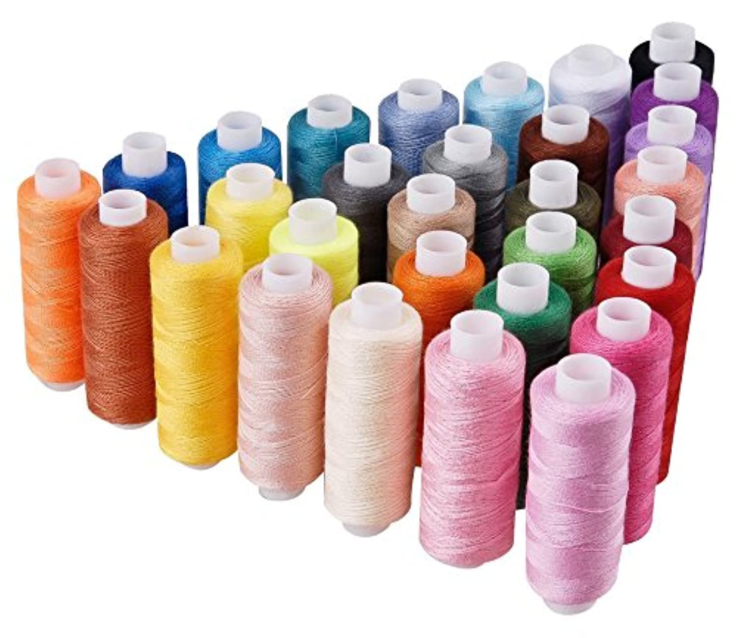 Candora Sewing Thread Assortment Coil 30 Color Each Polyester Thread Sewing Kit All Purpose Polyester Thread for Hand and Machine Sewing