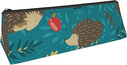 Amazon ペンケース ペンポーチ 青い ハリネズミ りんご 男子 女子 筆箱 化粧ポーチ 収納 小物入れ おしゃれ かわいい 大容量 三角 ポリエステル 中学生 シンプル オフィス用 個性 高校生 Bolaco ペンケース 文房具 オフィス用品